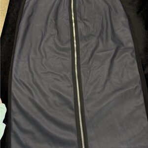 DKNY Black and dark blue Zippered Pencil Skirt